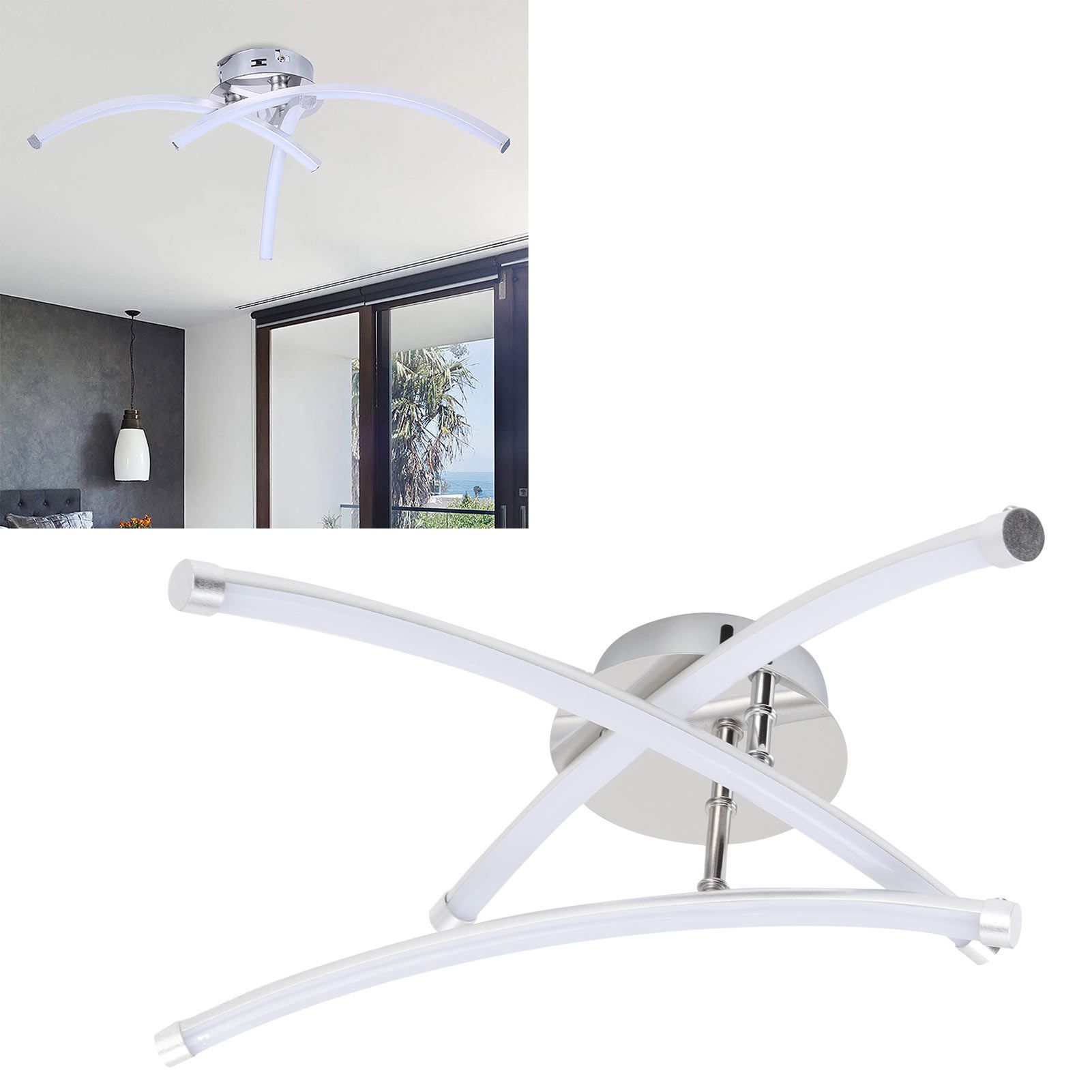 Linear Ceiling Light Trident Arc LED Linear Light 2500LM High Brightness view 11