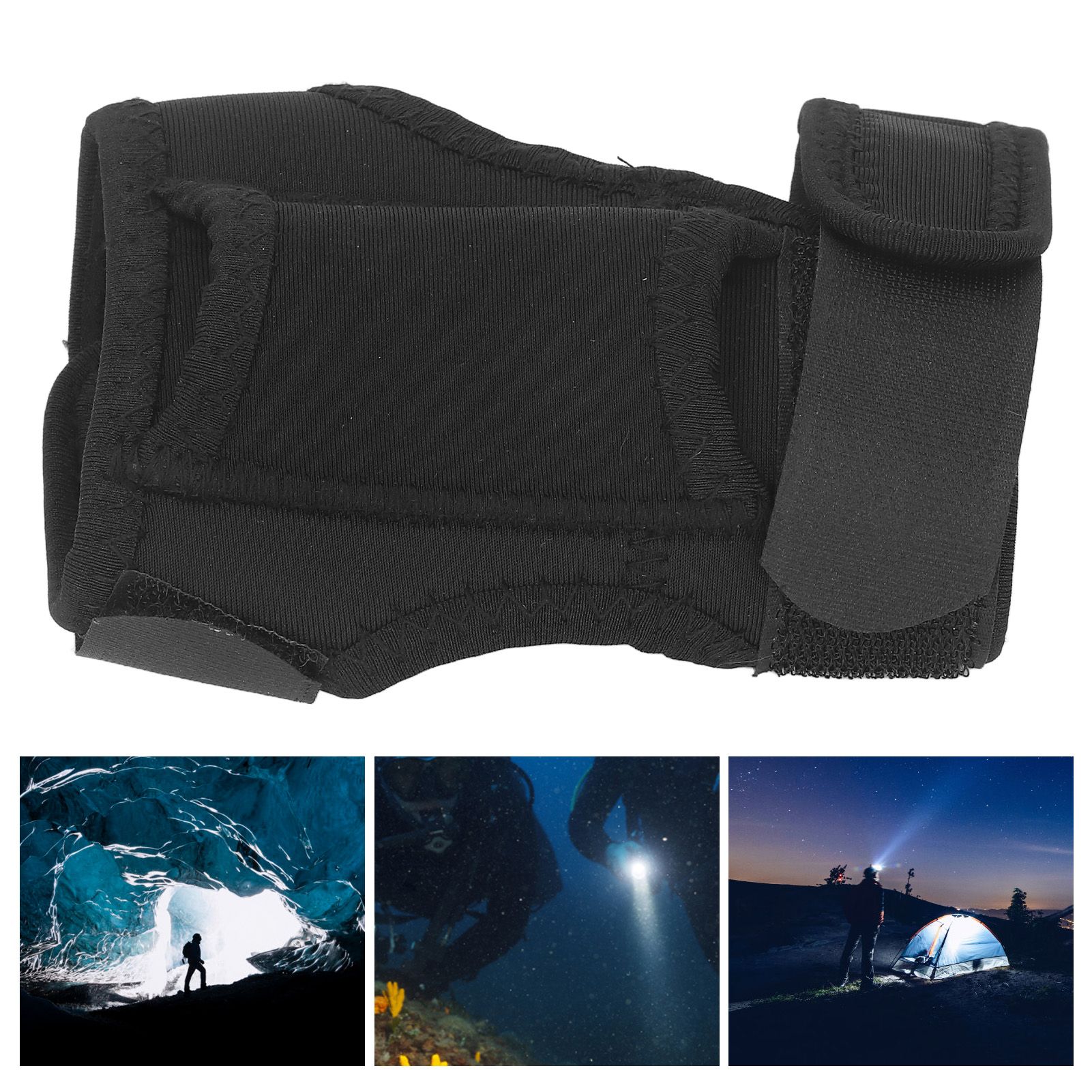 Wrist Flashlight Holster Thickened Nylon Sturdy Hands Free Diving Torch Arm view 12