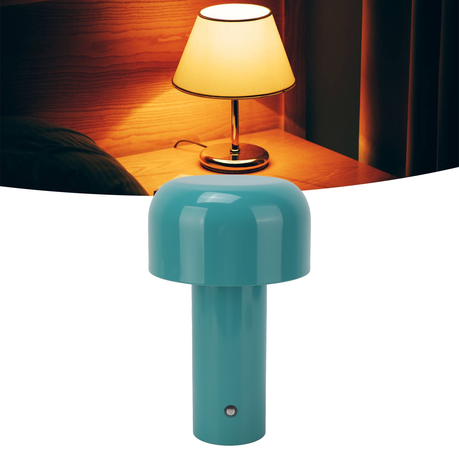 USB Mushroom Light Modern Simple Blue Mushroom USB Rechargeable Desk Lamp view 11