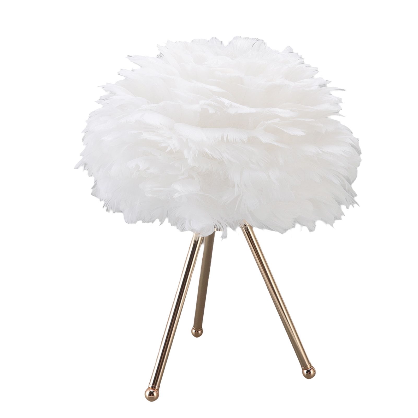 Feather Table Lamp Adjustable Color Brightness Rechargeable Touch Control view 4