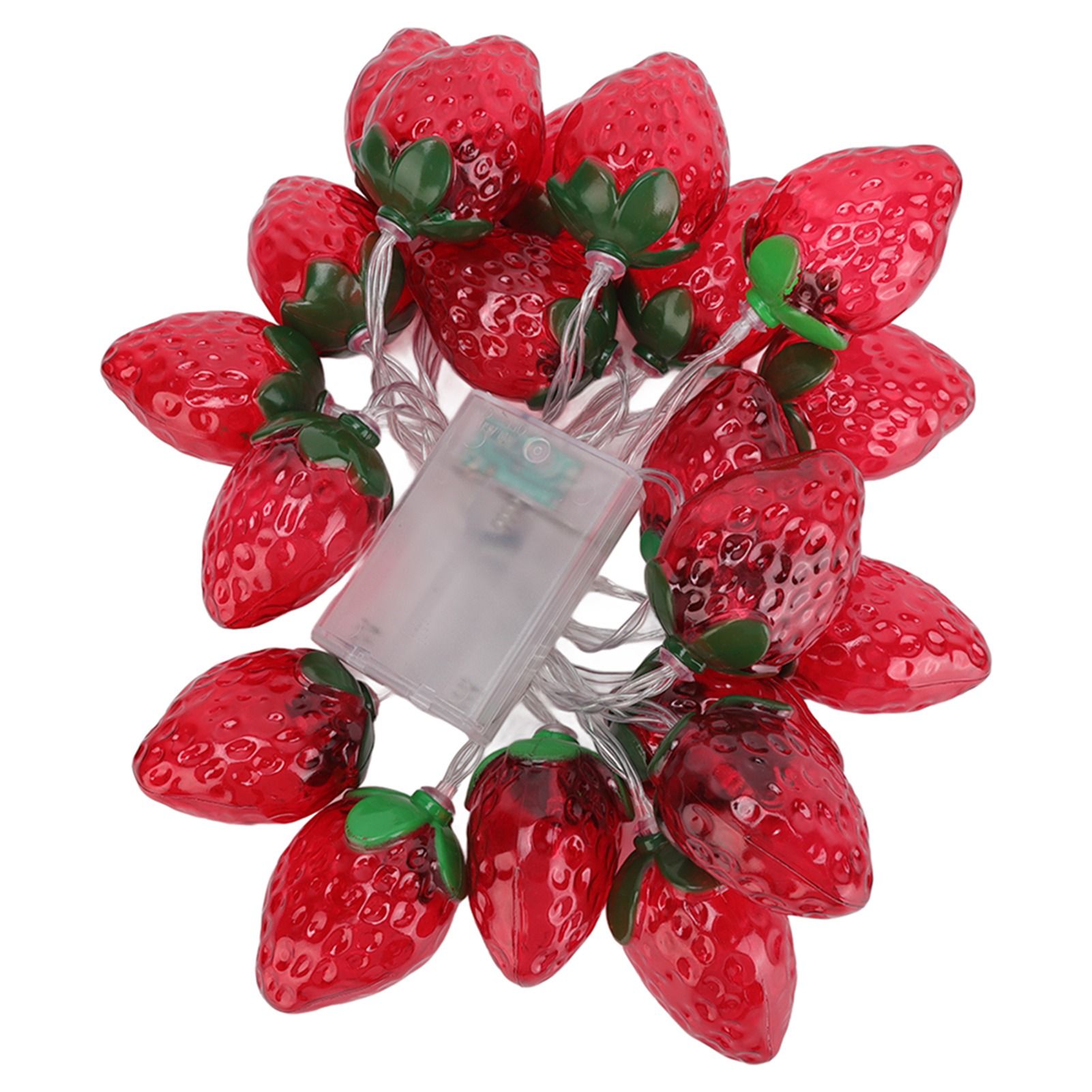 9.8ft 20LEDs Fruit String Lights Battery Operated Strawberry Lamp String view 9