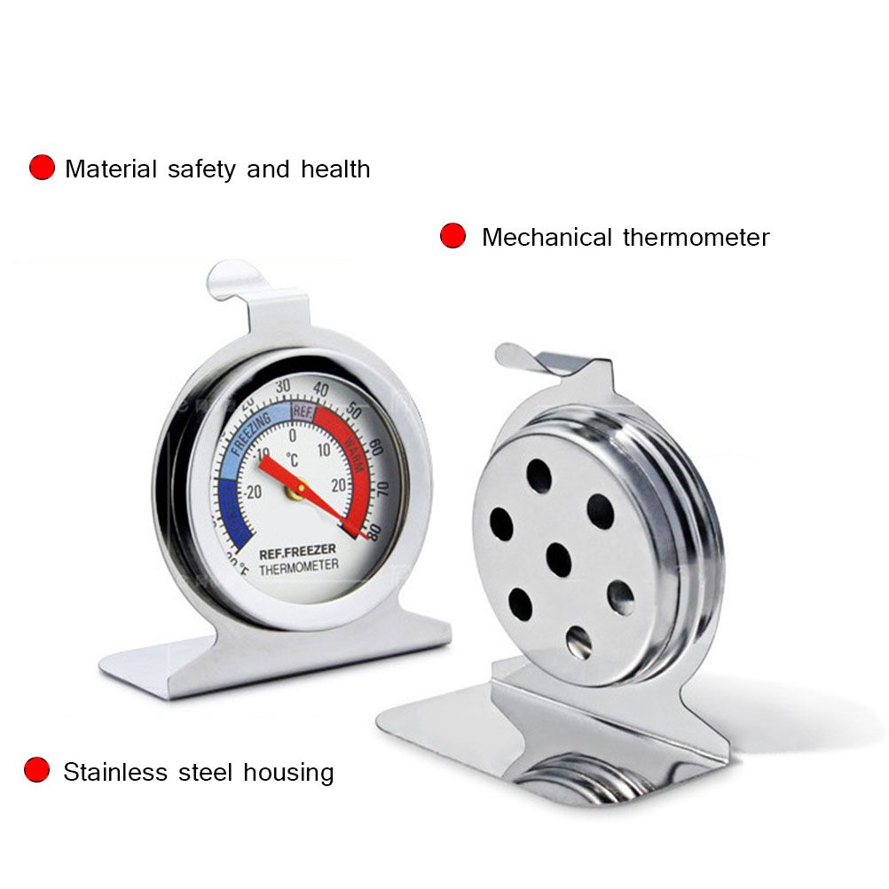Refrigerator Thermometers Large Dial Fridge Freezer Thermometer with Hook view 5