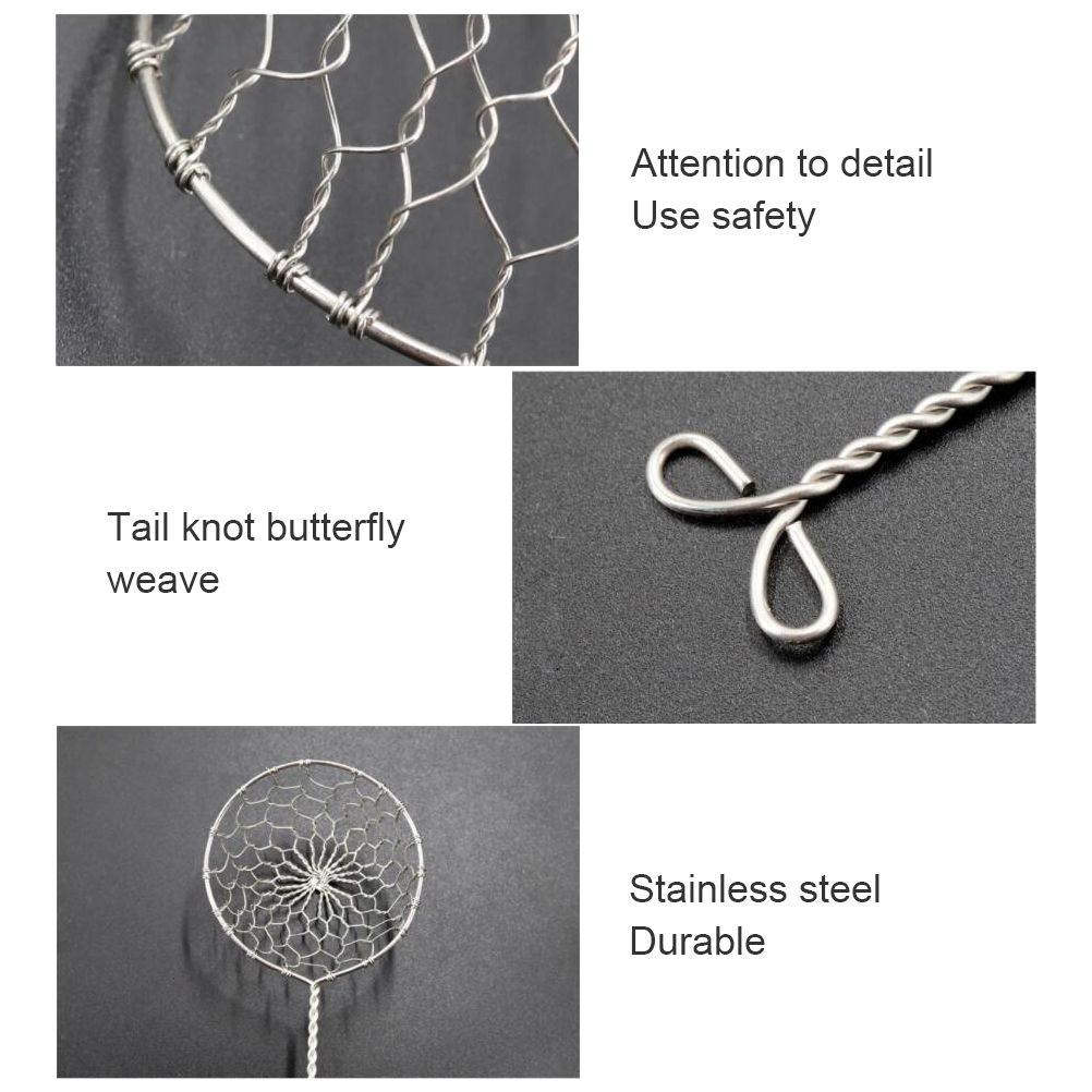 Fondue Sieve Stainless Steel Fondue Strainer with Long Handle Kitchen Colander view 4