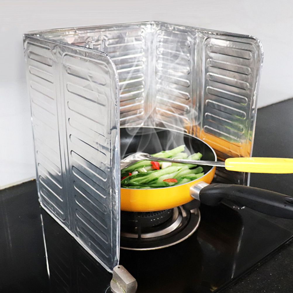 3 Sided Splatter Guard Kitchen Splatter Shield Foldable Oil Proof Plate Board view 4