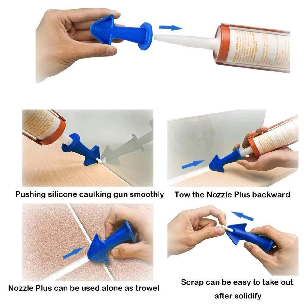 4 pcs Caulking Tool Sealant Finishing Tools Rubber Caulking Finisher Nozzle view 6