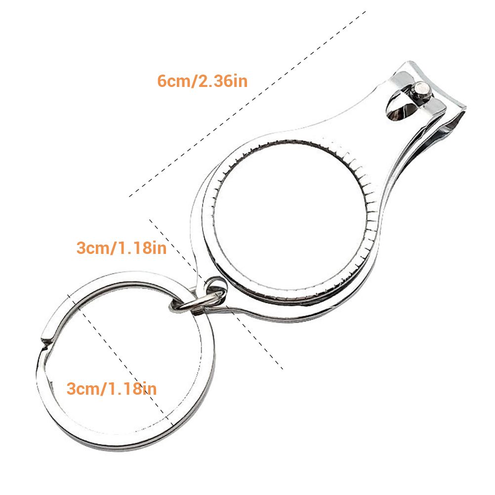 3 In 1 Multifunction Round Bottle Opener Nail Clippers Key Chain view 2