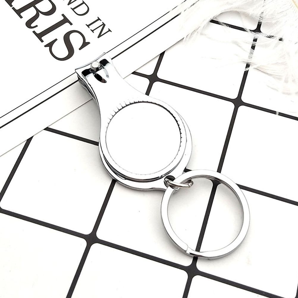 3 In 1 Multifunction Round Bottle Opener Nail Clippers Key Chain view 6