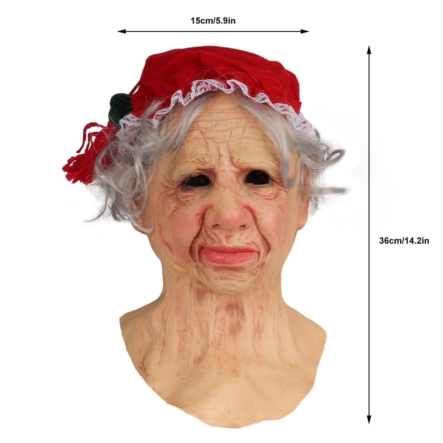Grandma Christmas Headgear Christmas Headdress Decoration Holiday Soft Latex view 2