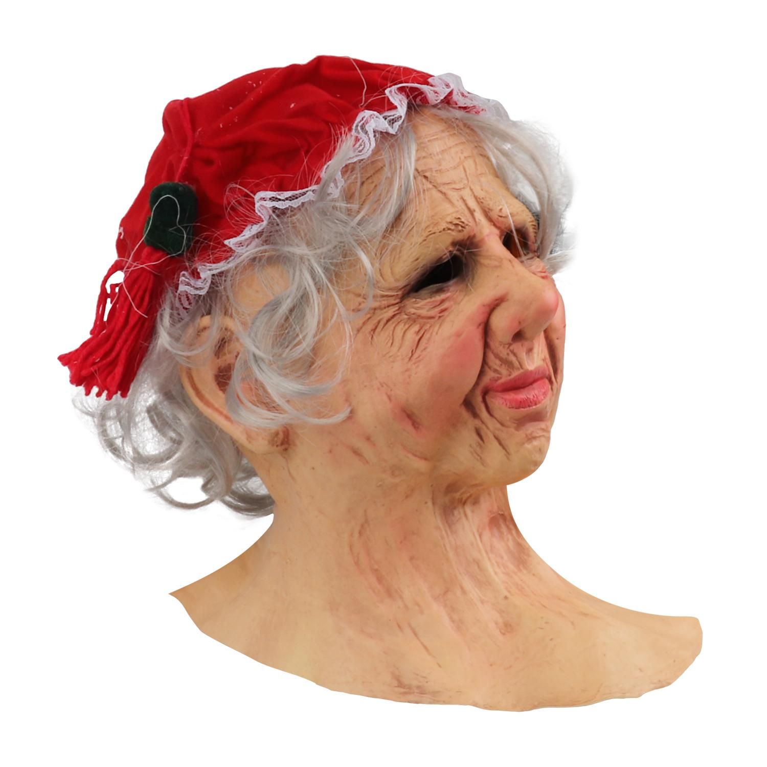 Grandma Christmas Headgear Christmas Headdress Decoration Holiday Soft Latex view 3