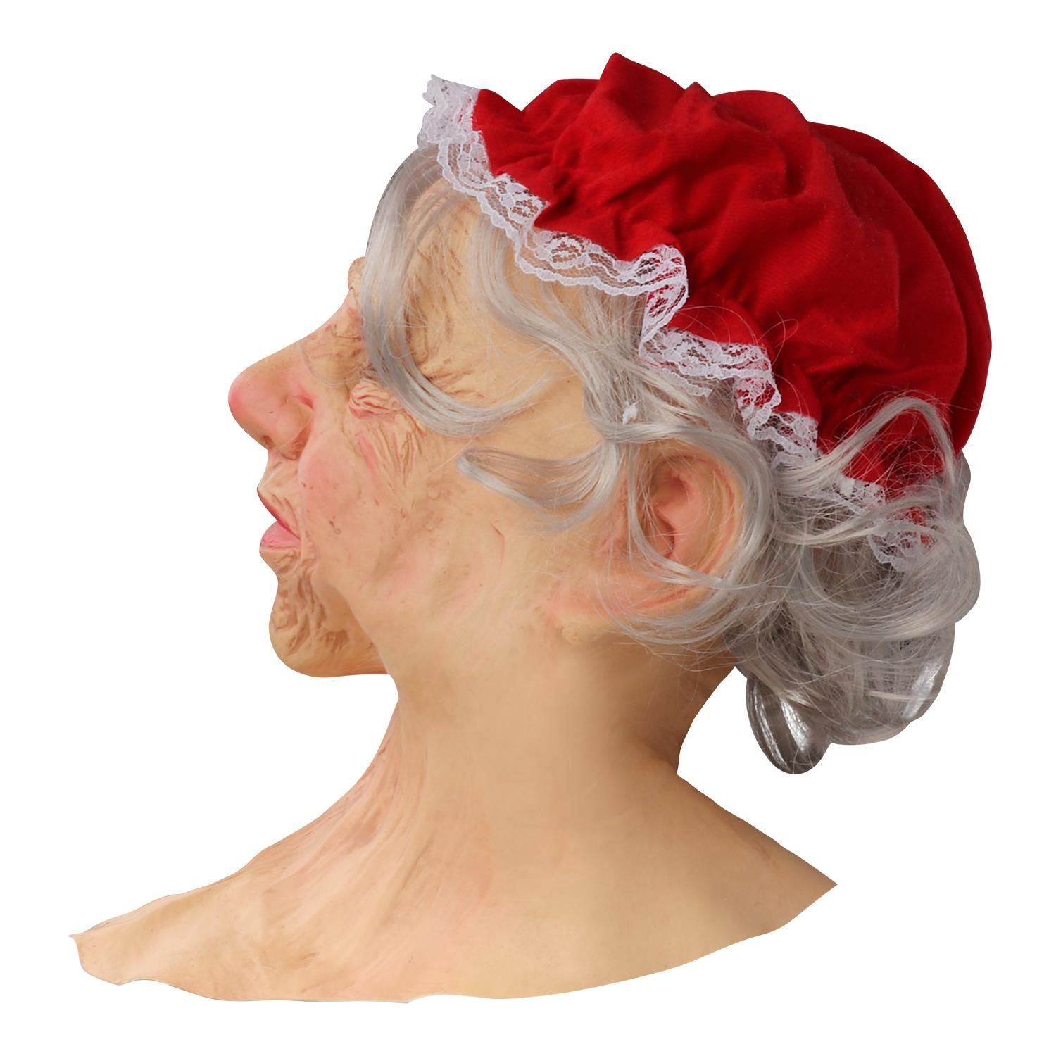 Grandma Christmas Headgear Christmas Headdress Decoration Holiday Soft Latex view 4