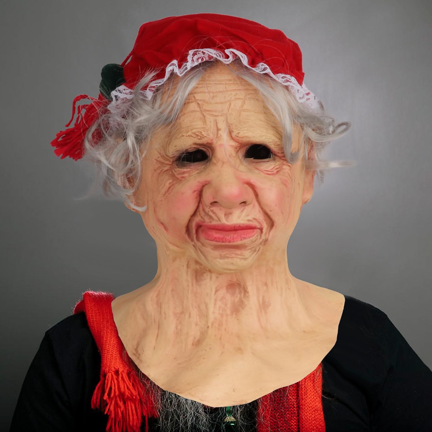 Grandma Christmas Headgear Christmas Headdress Decoration Holiday Soft Latex view 5