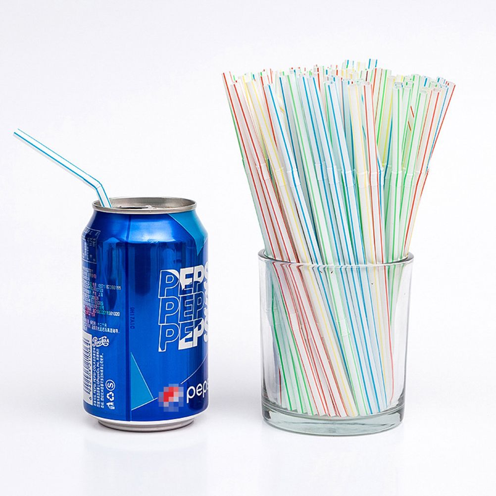100PCS Disposable Drinking Straws Flexible Plastic Straws Practical Soy Milk view 6