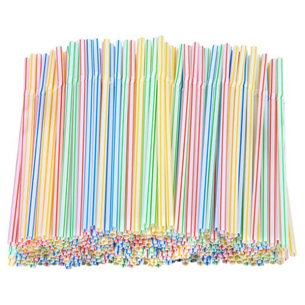 100PCS Disposable Drinking Straws Flexible Plastic Straws Practical Soy Milk view 13
