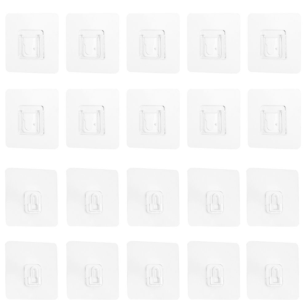 10PCS Double Sided Adhesive Wall Hooks Seamless Hook for Bathroom Kitchen Sockets view 3