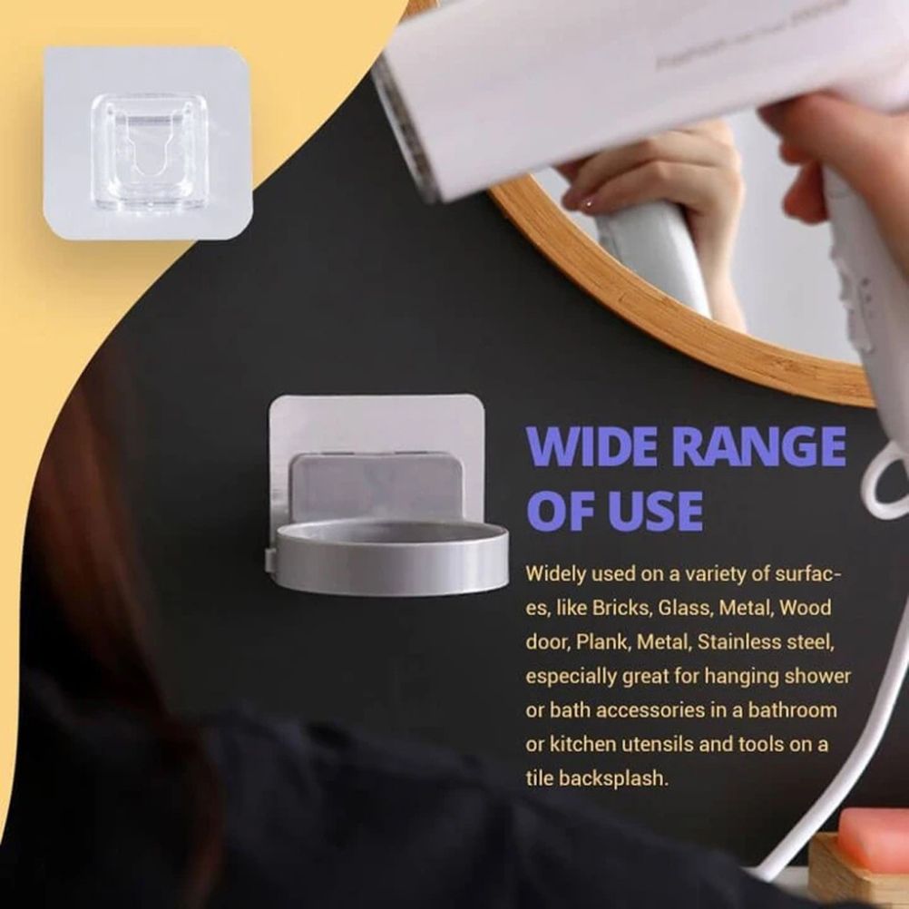 10PCS Double Sided Adhesive Wall Hooks Seamless Hook for Bathroom Kitchen Sockets view 4