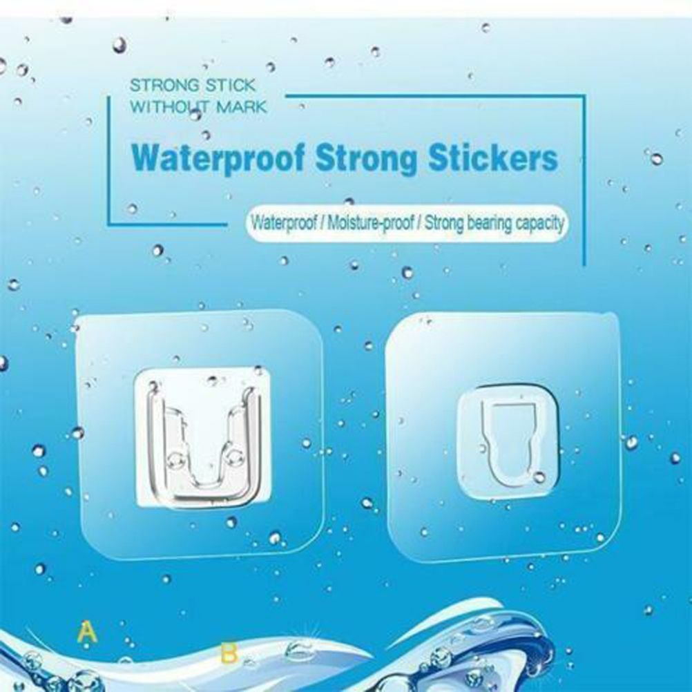 10PCS Double Sided Adhesive Wall Hooks Seamless Hook for Bathroom Kitchen Sockets view 5