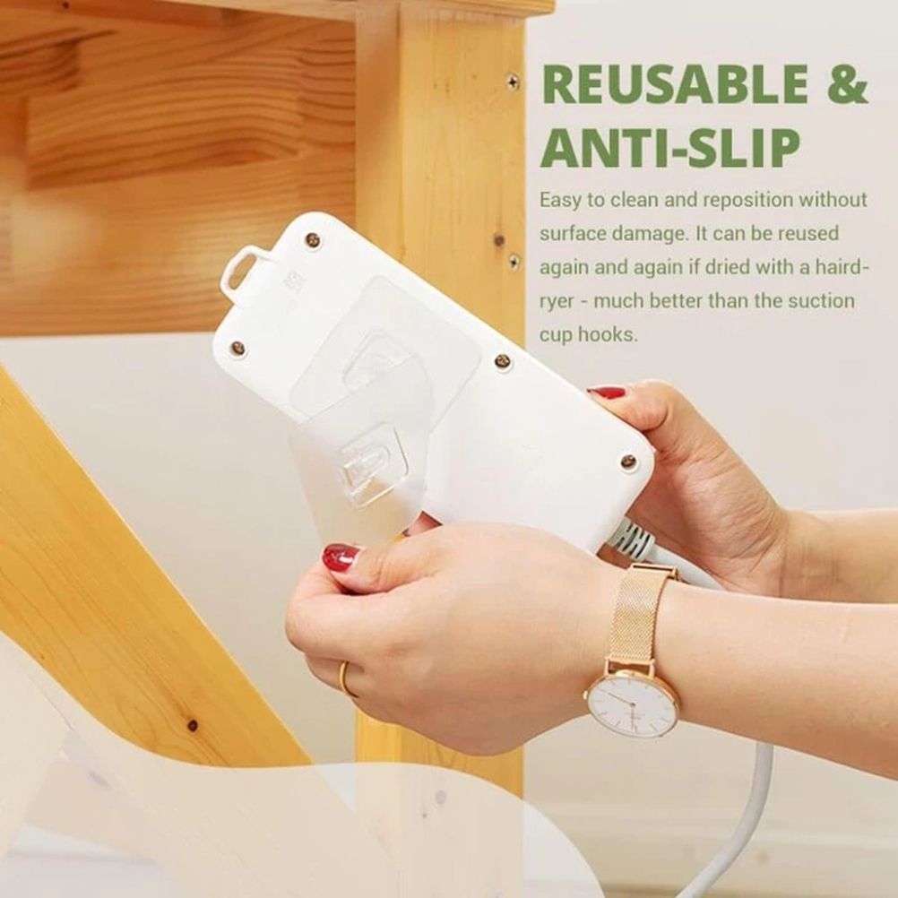 10PCS Double Sided Adhesive Wall Hooks Seamless Hook for Bathroom Kitchen Sockets view 10