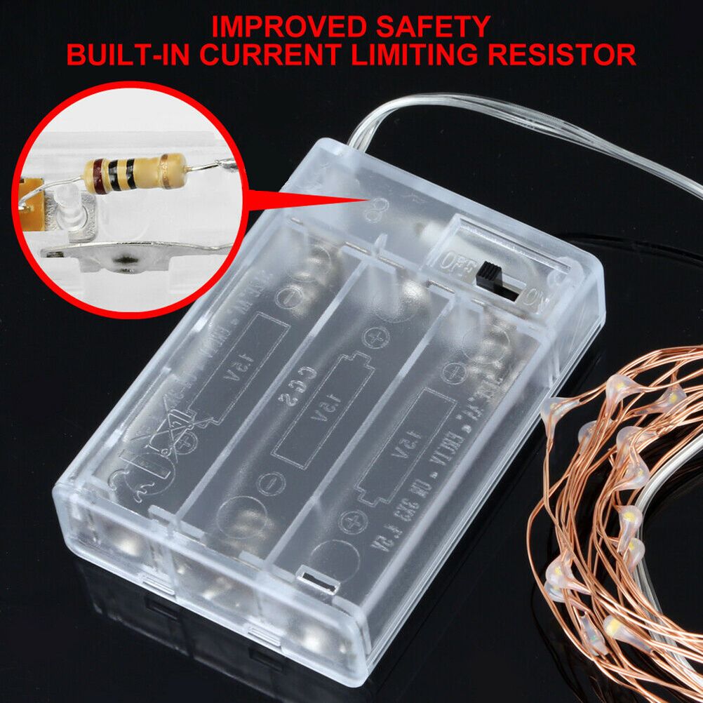 10M LED Fairy String Lights Battery Powered Copper Wire Lamp Waterproof Xmas Decor view 8