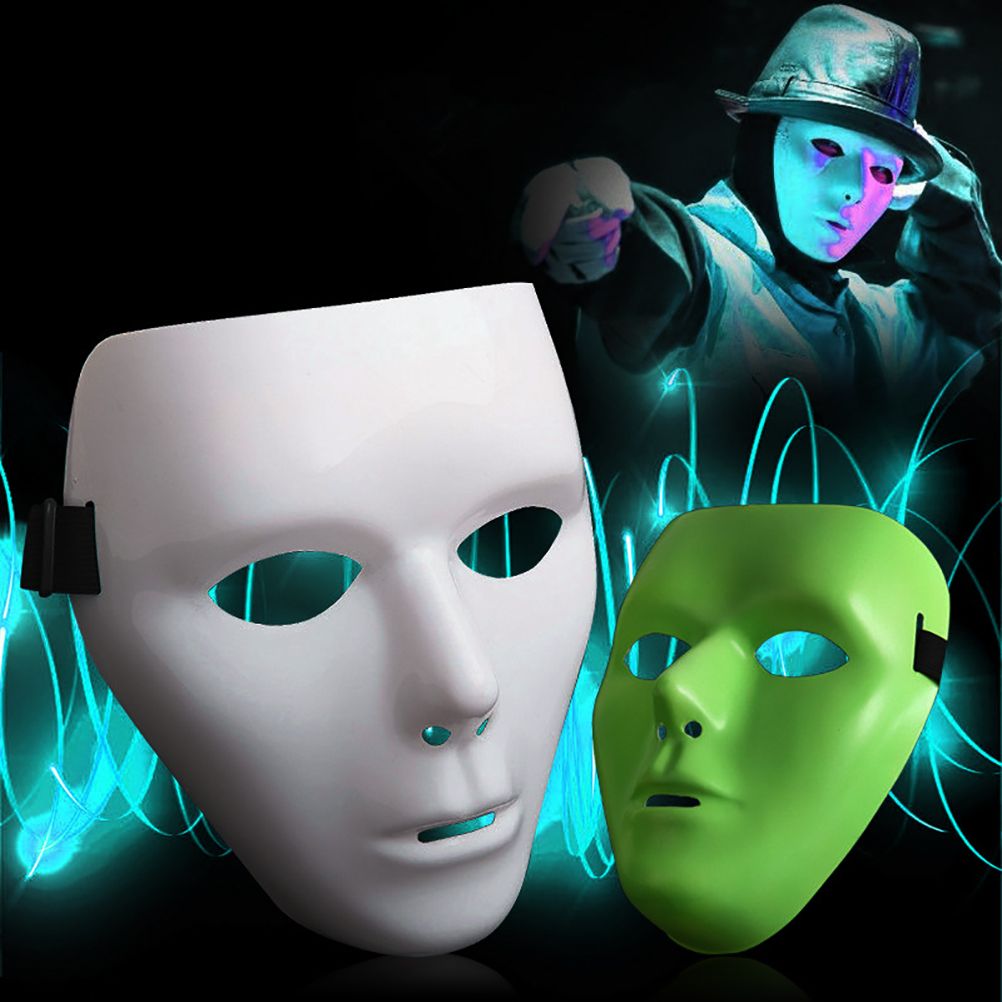 Horror Face Mask Anonymous Theater Mask Halloween Dance Performances view 3