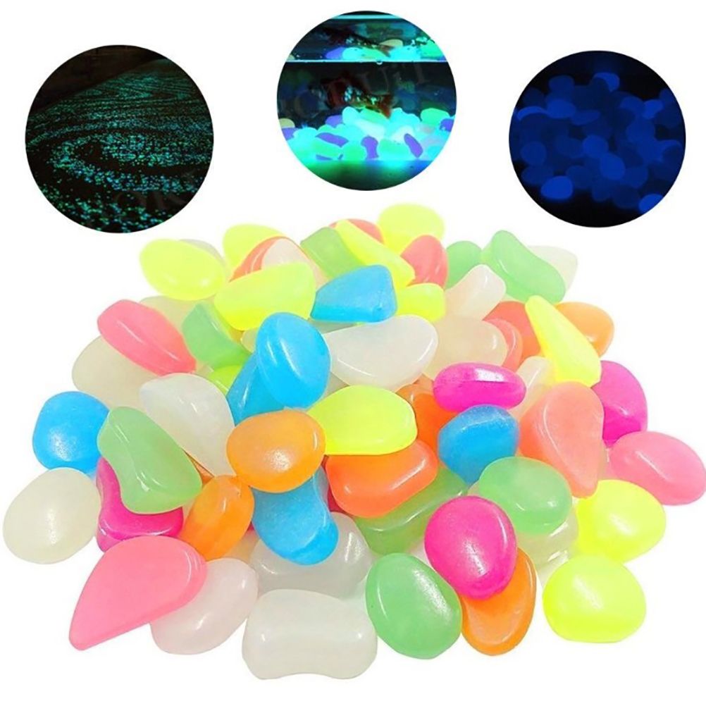 100PCS Luminous Pebbles DIY Decorative Luminous Stones Decorative Stones for view 2