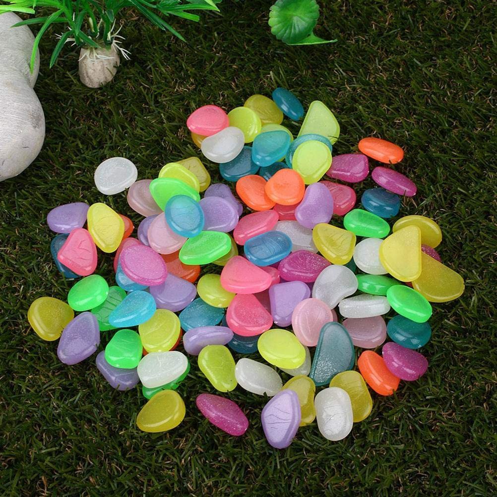 100PCS Luminous Pebbles DIY Decorative Luminous Stones Decorative Stones for view 7