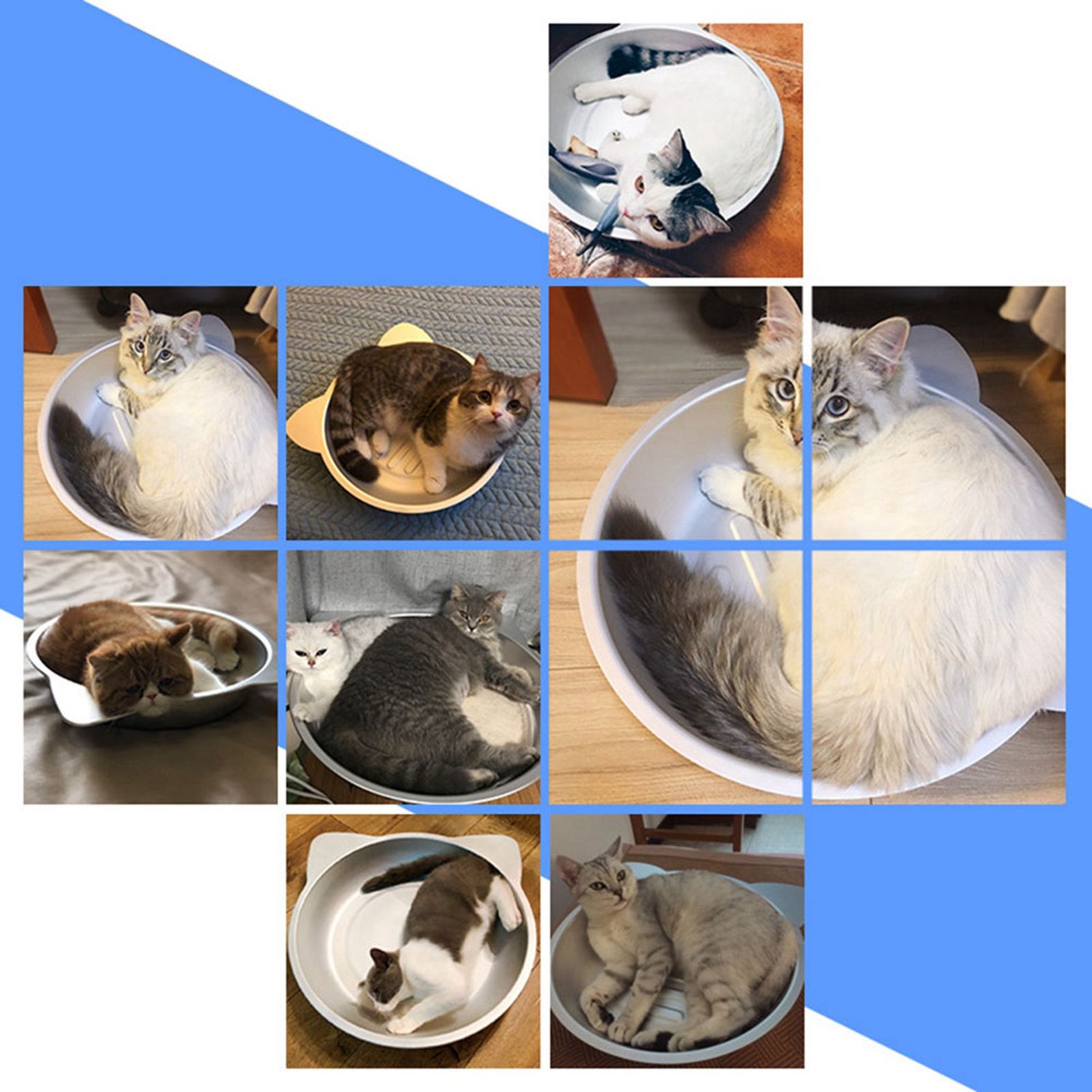 Cat Aluminum Nest Pet Aluminum Cooling Basin Summer Ice Bed for Cat view 3