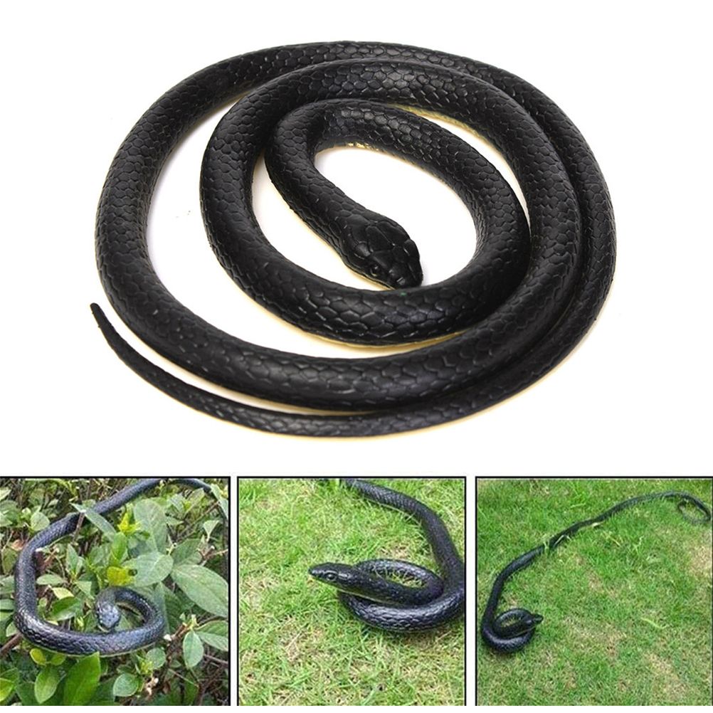 Long Realistic Garden Rubber Snake Fake Snakes for Fool's Day Halloween