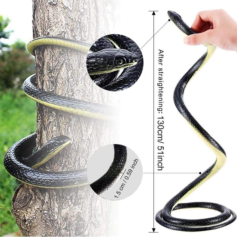 Long Realistic Garden Rubber Snake Fake Snakes for Fool's Day Halloween view 2