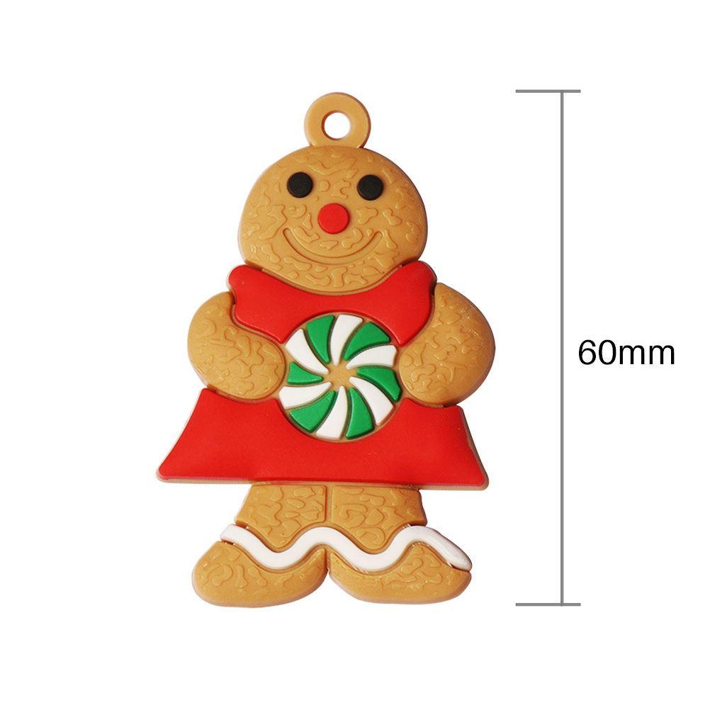 6PCS Gingerbread Man Ornaments Traditional Gingerbread Man Doll Hanging view 3