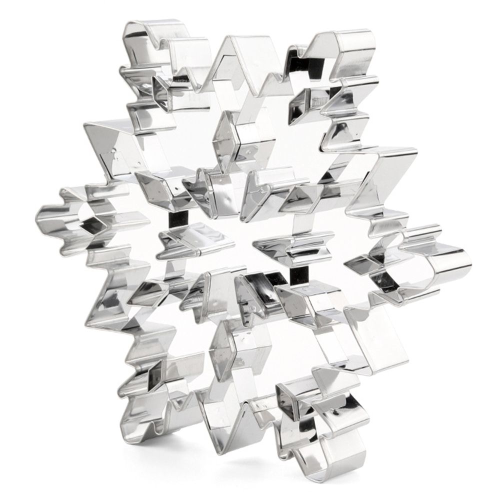3D Snowflake Cake Mold Stainless Steel Baking Mold Multipurpose Durable