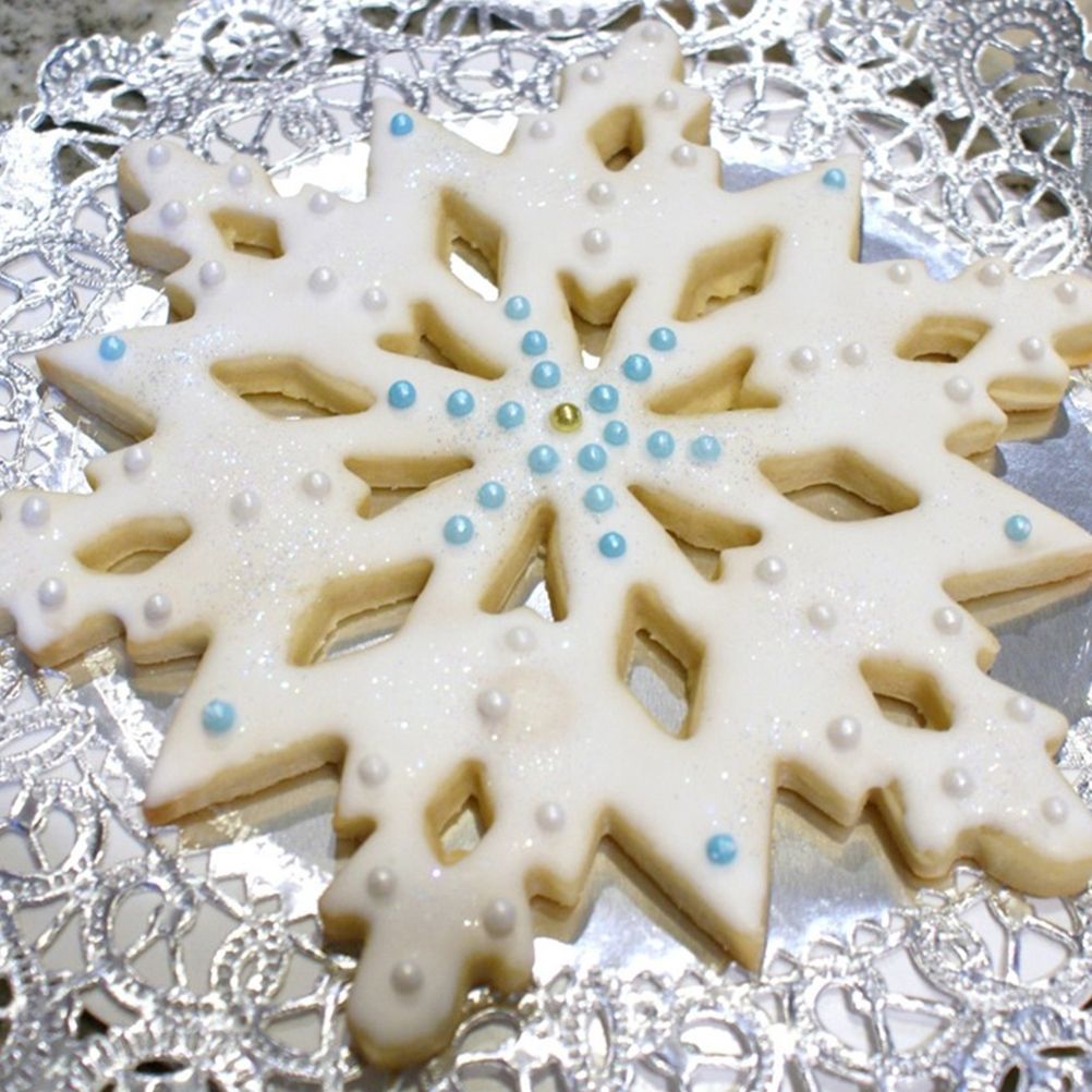 3D Snowflake Cake Mold Stainless Steel Baking Mold Multipurpose Durable view 5