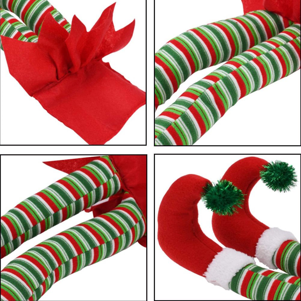 Christmas Santa Elf Legs Plush Stuffed Feet with Shoes Christmas Tree view 4