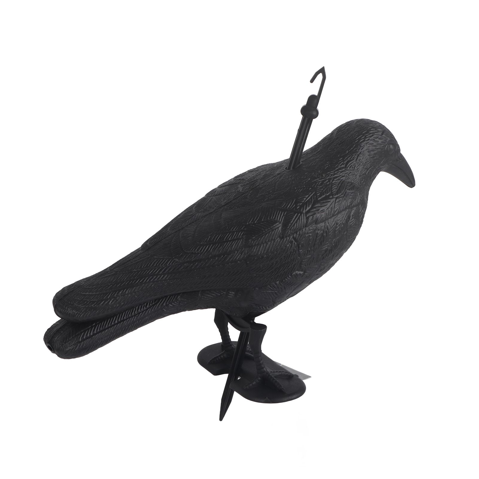 Bird Scarecrow Fake Plastic Crow Black Feathered Crows Bird Repellent for