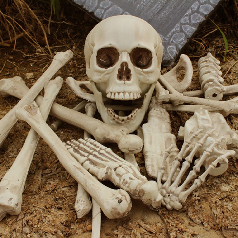 28Pcs Halloween Skeleton Bones Halloween Props Skeleton Tricky Bones Haunted