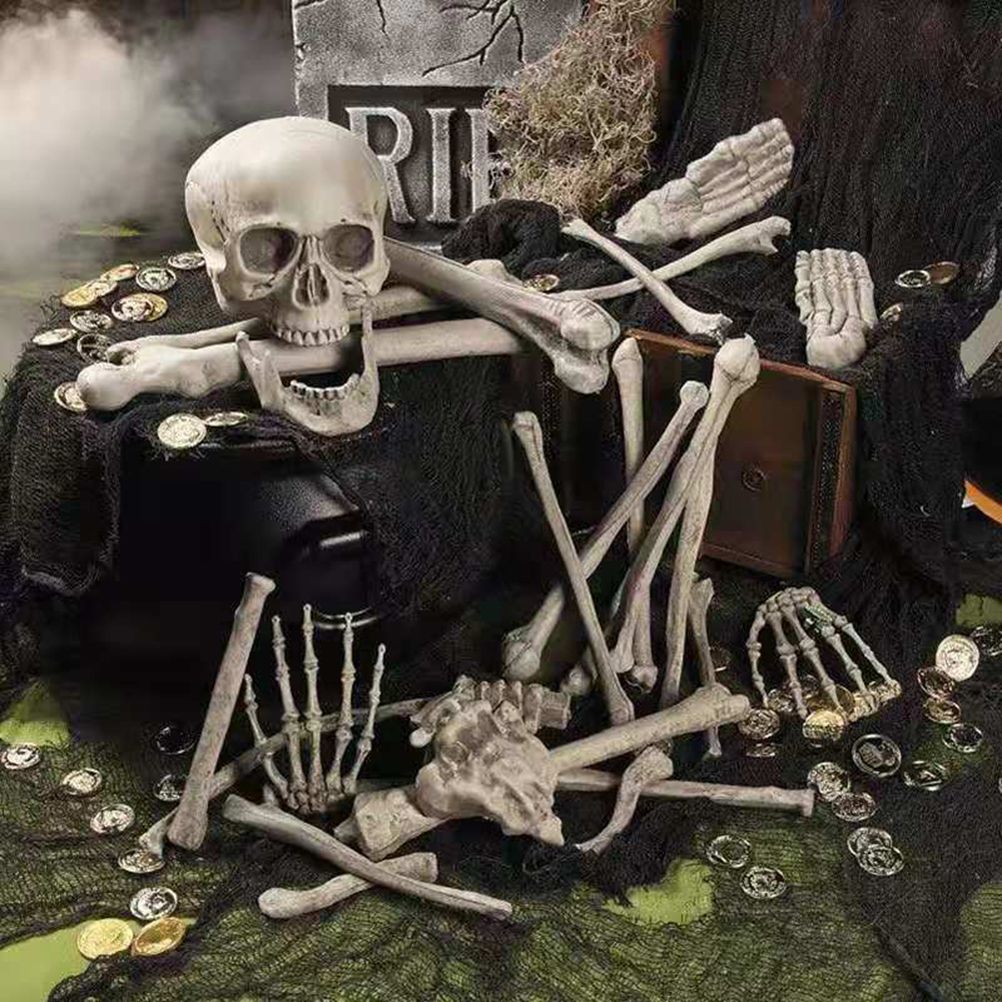 28Pcs Halloween Skeleton Bones Halloween Props Skeleton Tricky Bones Haunted view 4