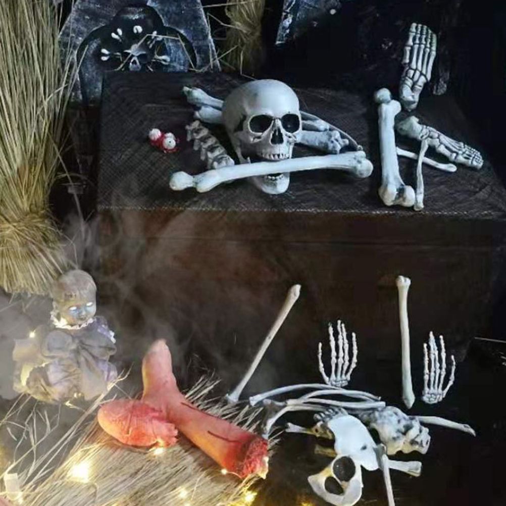 28Pcs Halloween Skeleton Bones Halloween Props Skeleton Tricky Bones Haunted view 7