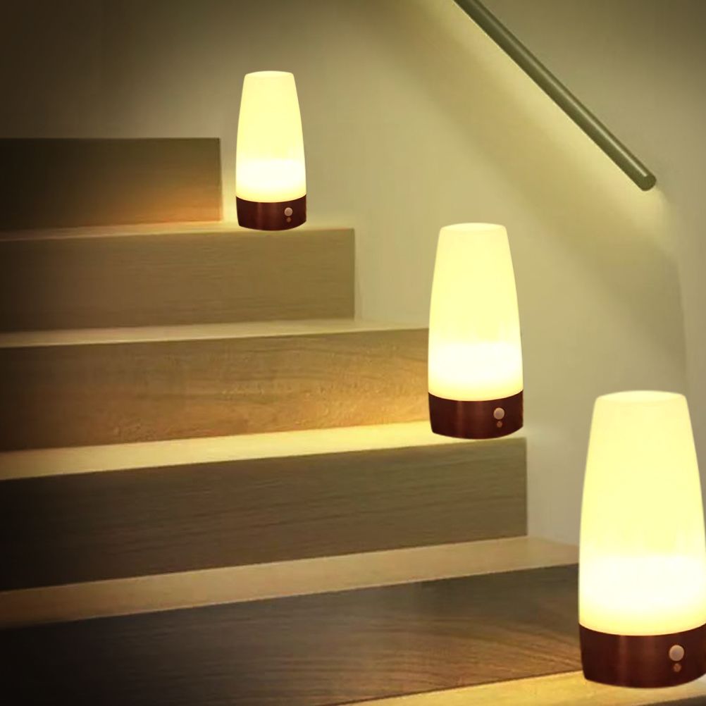 Smart Wireless Motion Sensor Night Light Battery Operated Lamp Bedside Table view 5