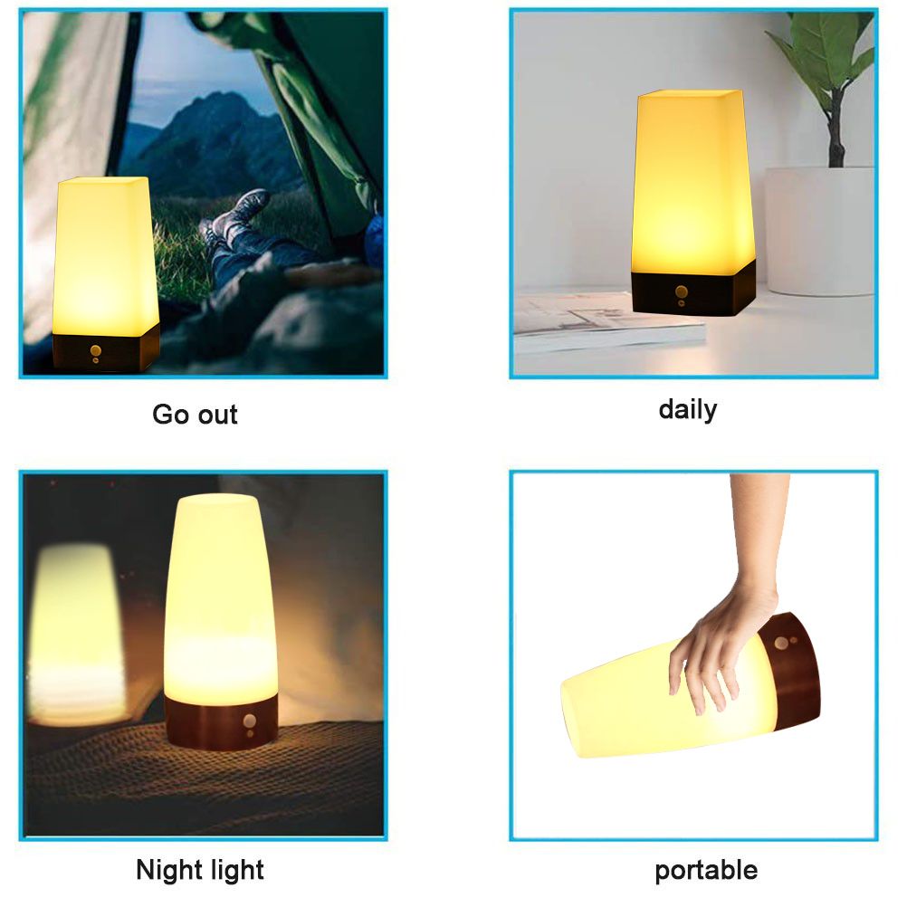 Smart Wireless Motion Sensor Night Light Battery Operated Lamp Bedside Table view 9