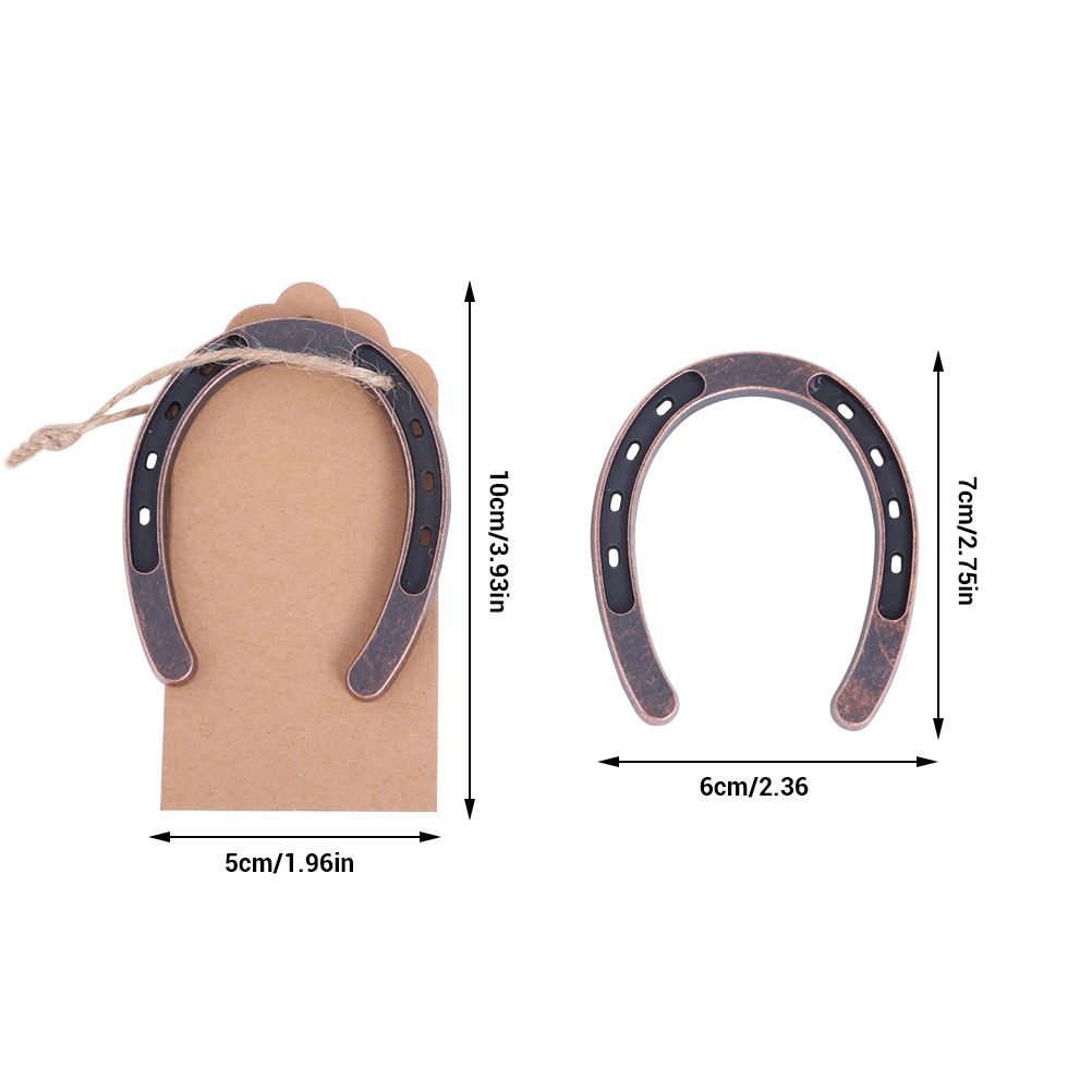 Lucky Horseshoe with Kraft Tags Rustic Horseshoe Favors Wedding Party Favors view 2