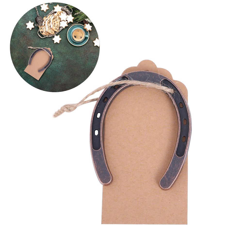 Lucky Horseshoe with Kraft Tags Rustic Horseshoe Favors Wedding Party Favors view 10