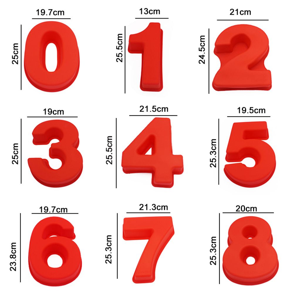 2PCS 10 Inch Silicone Cake Mold 6 and 0 Numbers DIY Silicone Cake Baking Mold view 2