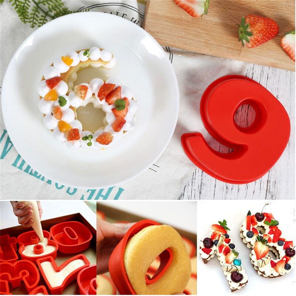 2PCS 10 Inch Silicone Cake Mold 6 and 0 Numbers DIY Silicone Cake Baking Mold view 4