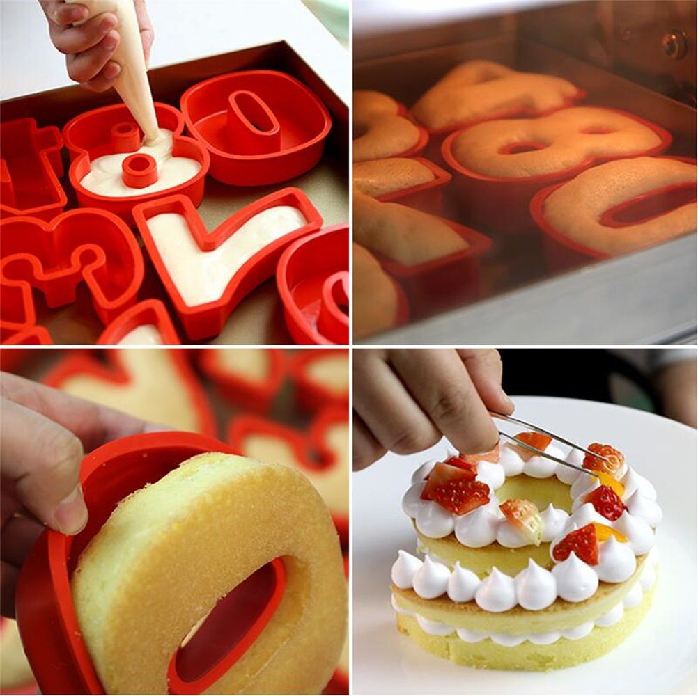 2PCS 10 Inch Silicone Cake Mold 6 and 0 Numbers DIY Silicone Cake Baking Mold view 5