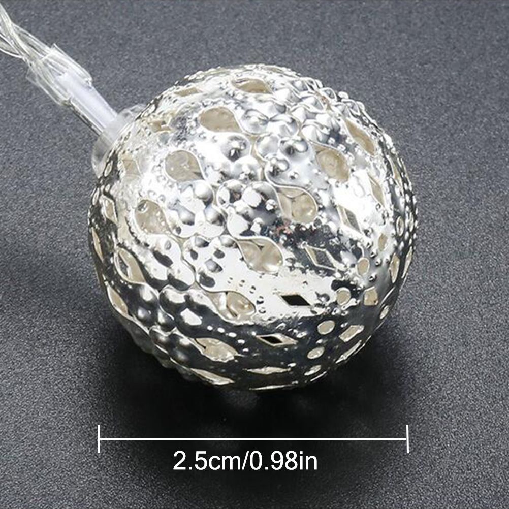 Moroccan Balls Light String 30 LEDs Fairy Light Battery Powered Decorative view 3