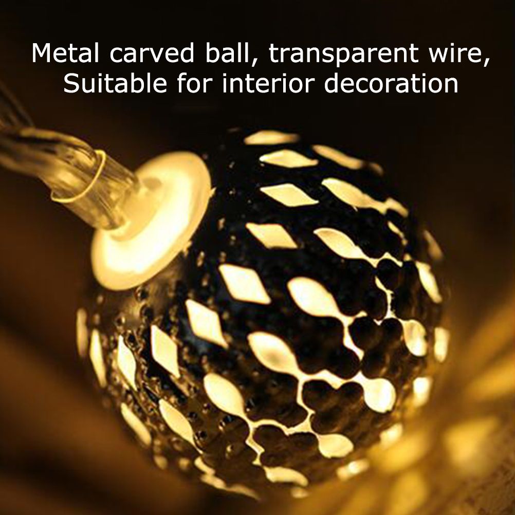 Moroccan Balls Light String 30 LEDs Fairy Light Battery Powered Decorative view 4