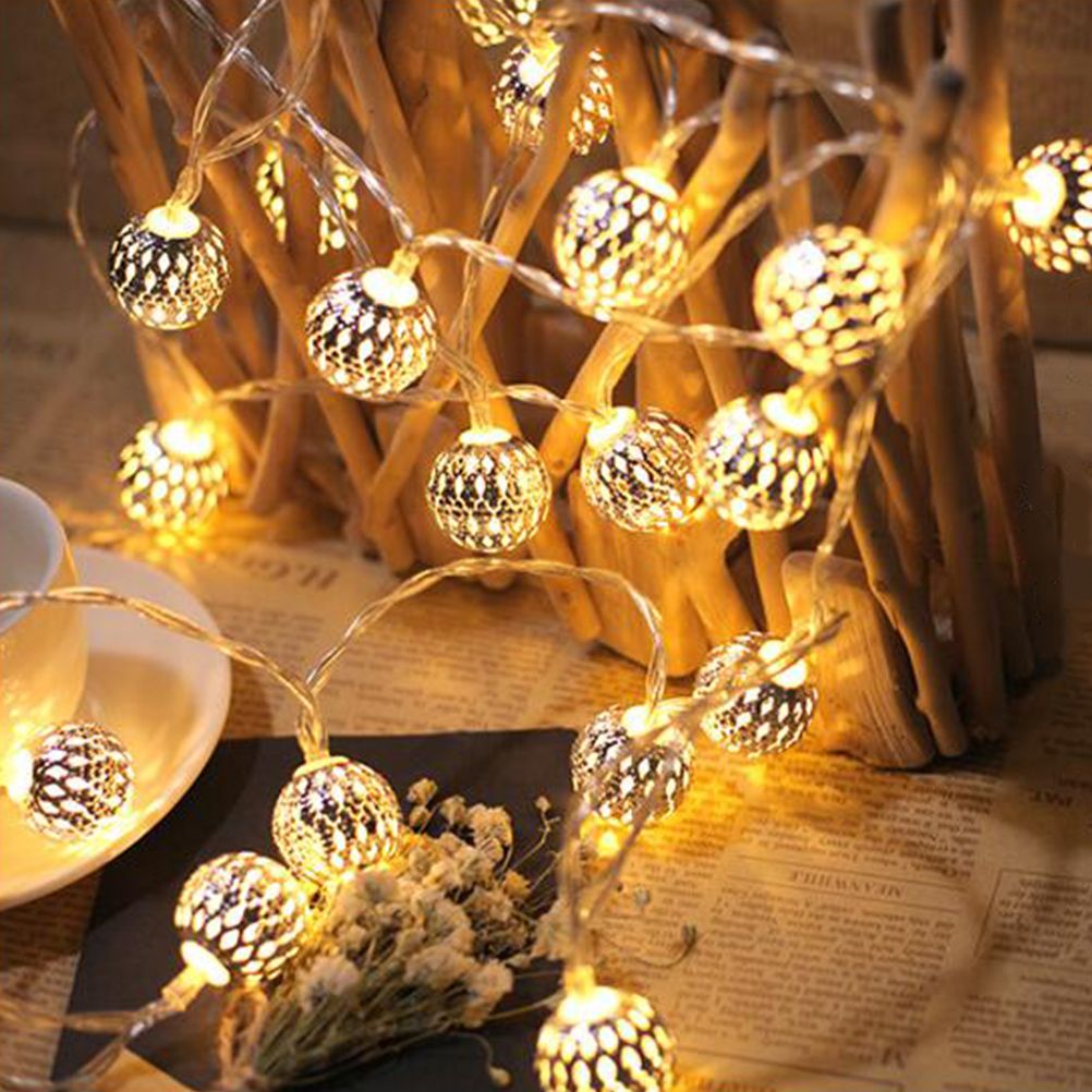 Moroccan Balls Light String 30 LEDs Fairy Light Battery Powered Decorative view 5