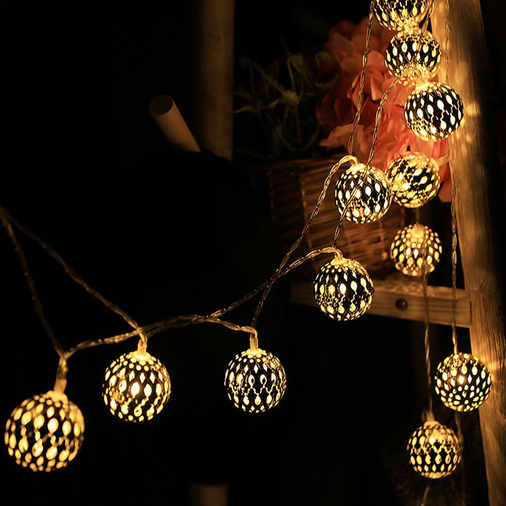 Moroccan Balls Light String 30 LEDs Fairy Light Battery Powered Decorative view 7