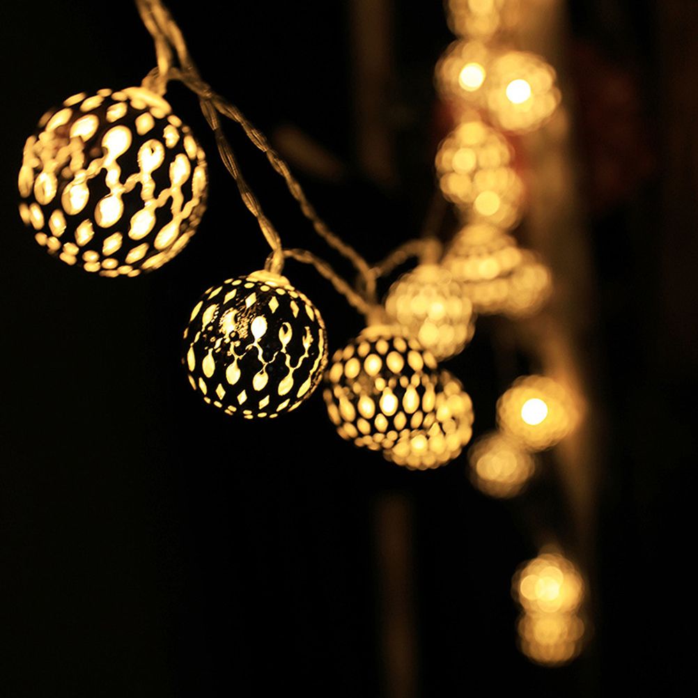 Moroccan Balls Light String 30 LEDs Fairy Light Battery Powered Decorative view 8