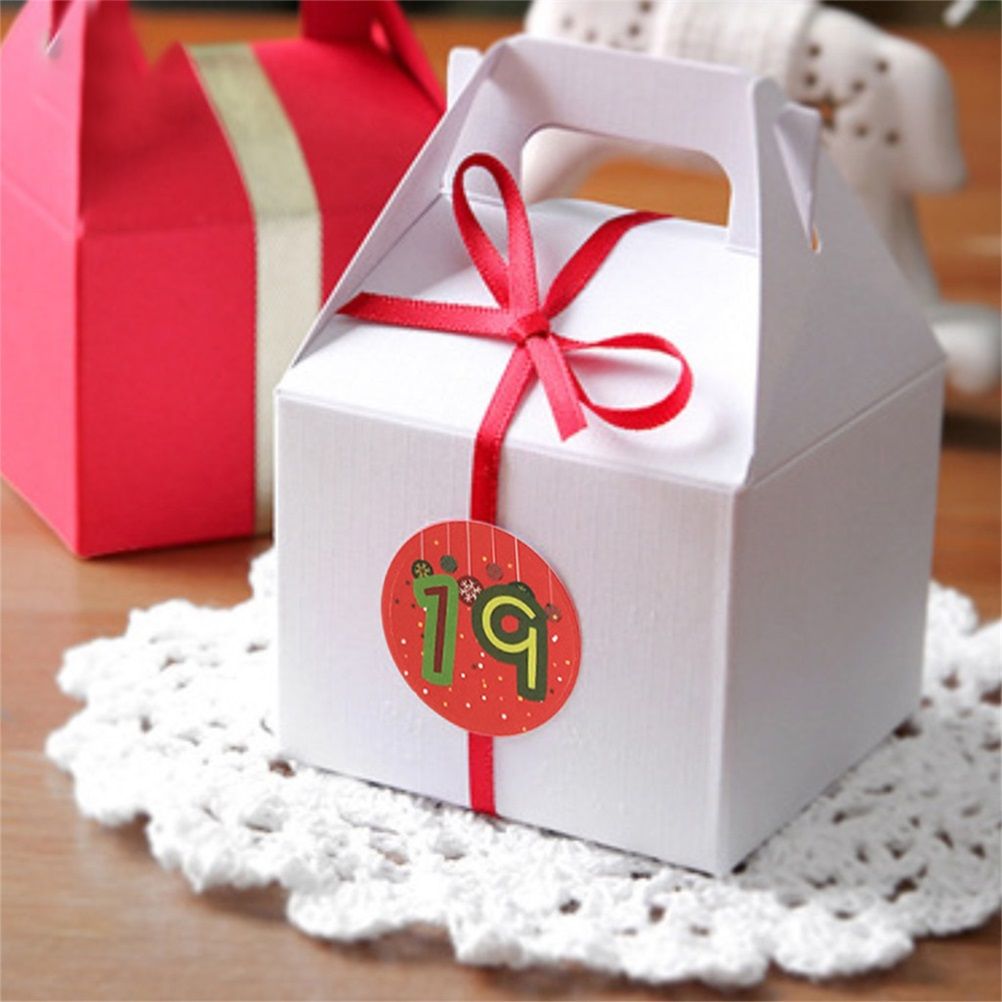 Christmas Advent Number Stickers Christmas Candy Sealing Stickers DIY Gifts view 7