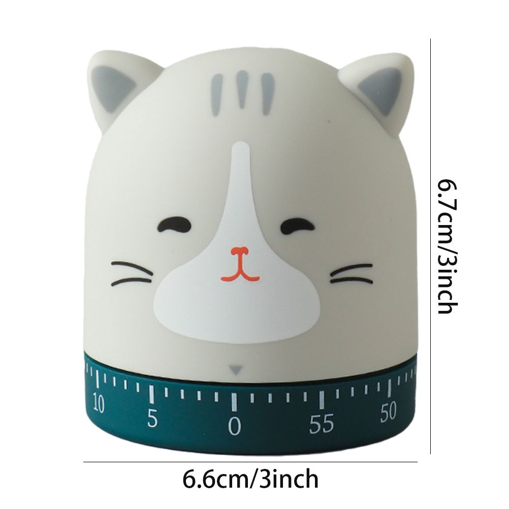 Cute Cat Timer Kitchen 60 Minutes Timer 360 Degree Rotating Timer for Baking view 2